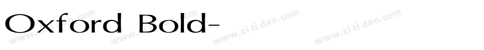 Oxford Bold字体转换